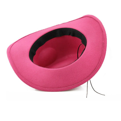 Woolen Denim Cowboy Hat in various colours showcasing European and American style