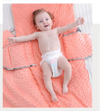 Newborn baby blanket with warm fleece and stroller cover, 80x46cm