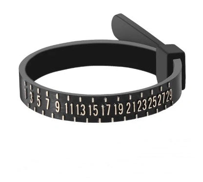 Premium Ring Sizer Tool for accurate finger measurements in white and black