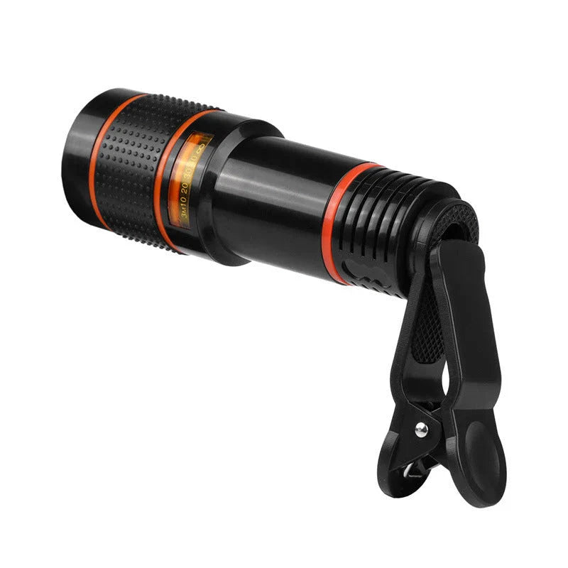 Premium smartphone telescope camera lens with 8X to 12X optical zoom for Galaxy S3 to S7 Edge smartphones