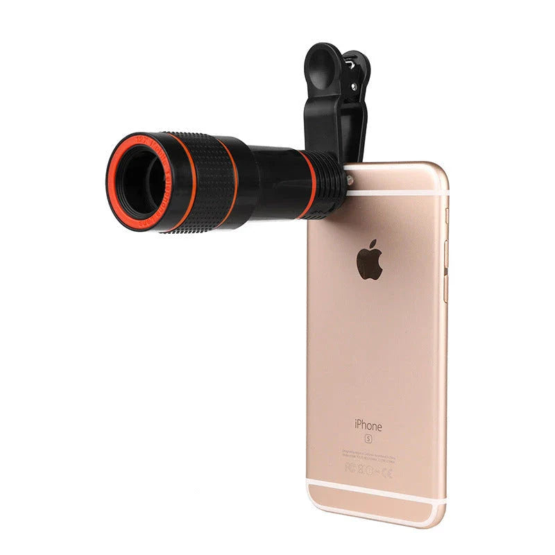 Premium smartphone telescope camera lens with 8X to 12X optical zoom for Galaxy S3 to S7 Edge smartphones