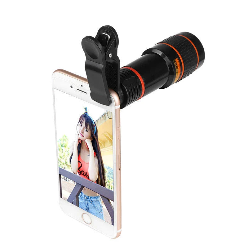 Premium smartphone telescope camera lens with 8X to 12X optical zoom for Galaxy S3 to S7 Edge smartphones