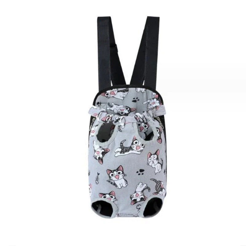 Versatile pet carrier backpack with breathable mesh design, adjustable straps, and ample interior space for comfortable on-the-go adventures with your furry companion.