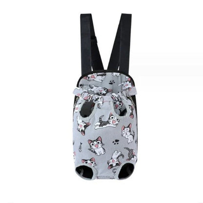 Versatile pet carrier backpack with breathable mesh design, adjustable straps, and ample interior space for comfortable on-the-go adventures with your furry companion.