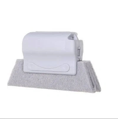 Creative Window Groove Cleaning Gap Brush Slot Cleaner in beige, light grey, and blue