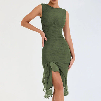 Sleeveless slim-fit mini dress in a variety of vibrant colors, perfect for summer style and comfort
