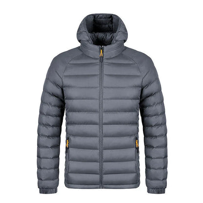 A stylish and versatile hooded jacket with a range of color options, featuring a lightweight design, convenient pockets, and a smooth zipper closure.