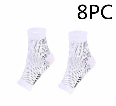 Unisex anti-fatigue compression ankle socks for sports and recovery