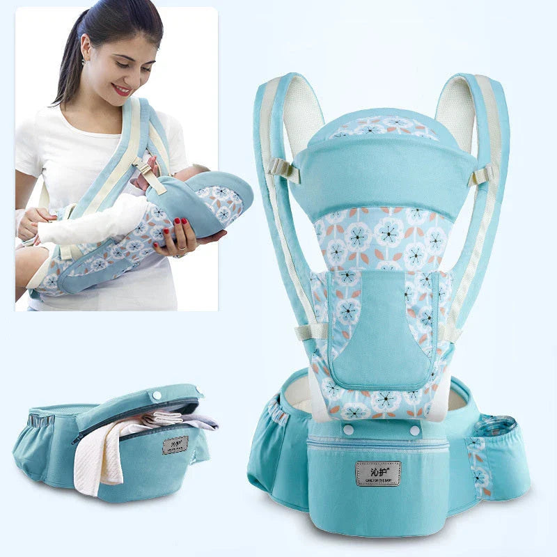 Premium ergonomic baby carrier with versatile 3-in-1 design, suitable for infants and toddlers up to 4 years old
