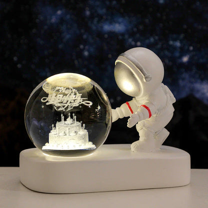 Enchanting Cosmic Night Light: A mesmerizing crystal ball that casts a warm, soothing glow and transforms any space into a tranquil oasis with its stunning 3D celestial design.
