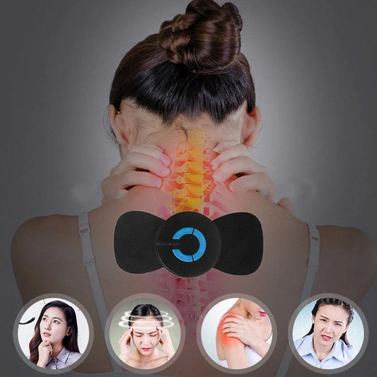 Compact rechargeable electric massager for relieving neck and shoulder tension