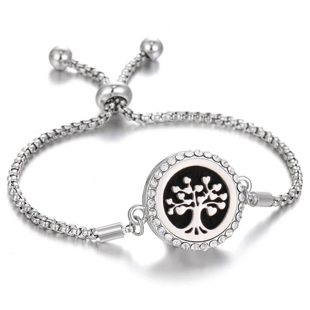 Stylish Aromatherapy Bracelet with Essential Oil Diffuser in various designs