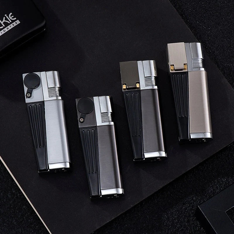 Foldable metal pipe lighter with stash compartment - eco-friendly smoking gadget