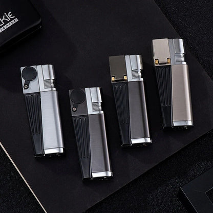 Foldable metal pipe lighter with stash compartment - eco-friendly smoking gadget