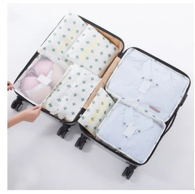 Premium waterproof nylon travel organizer set with mesh panels for easy visibility and organization