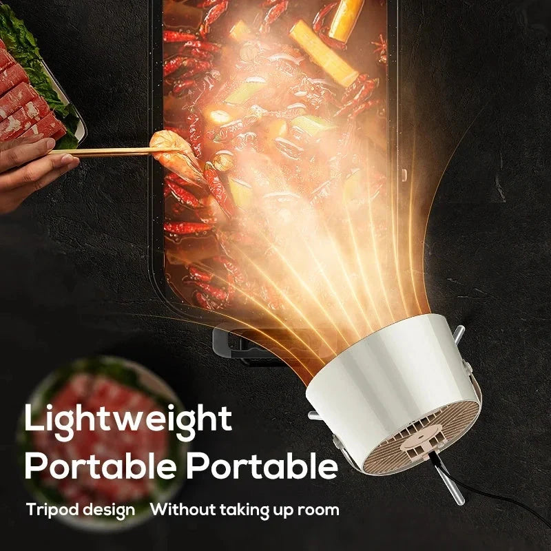 2024 Portable Desktop Exhaust Fan in milky white with USB charging