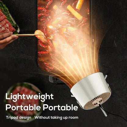 2024 Portable Desktop Exhaust Fan in milky white with USB charging
