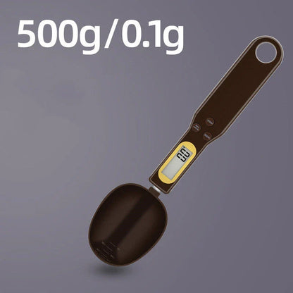 Versatile digital kitchen scale with precise measurements from 0.1g to 500g, multiple unit options, and compact design for easy storage