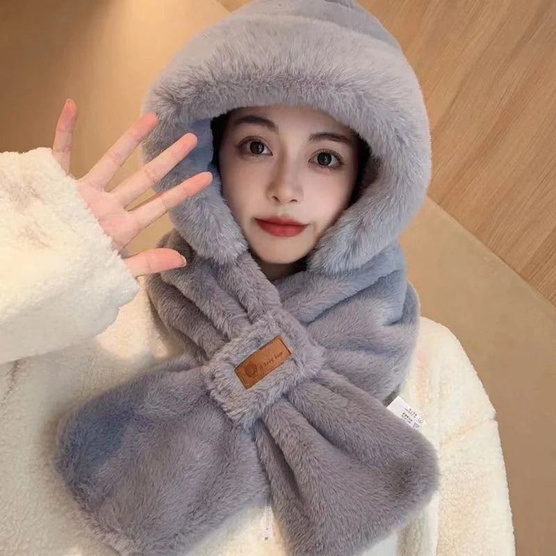 Fleece-lined winter cycling hat with ear protection in various colors