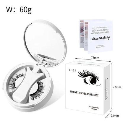 Magnetic false eyelashes with storage box, glue-free and natural-looking lash enhancement