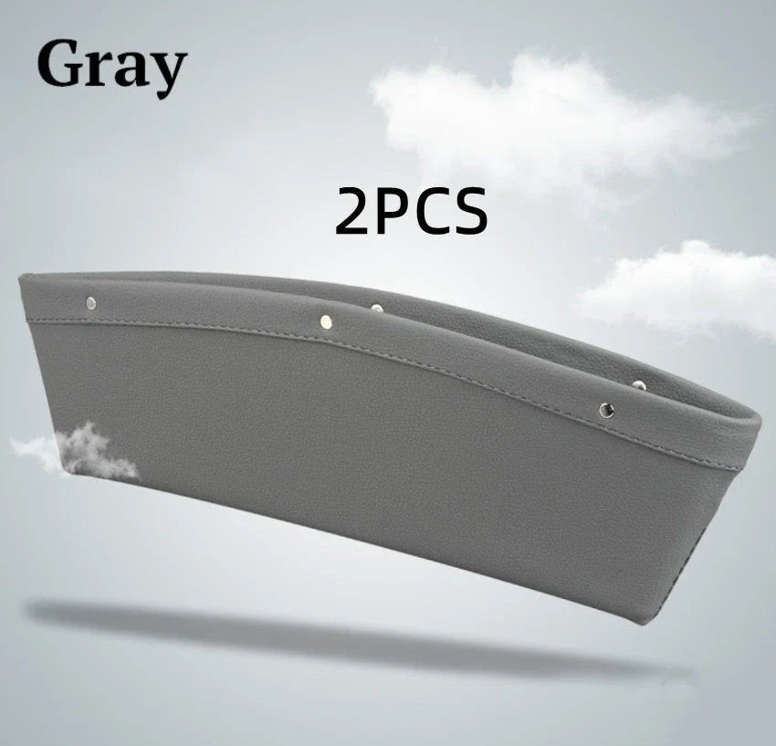 Premium Faux Leather Car Seat Organiser Caddy in various colours, providing convenient storage for phones, keys, and other small items