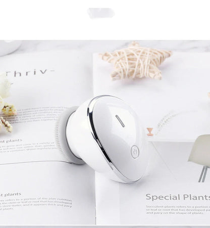 USB Charging Facial Cleansing Massager with silicone bristles and ergonomic design