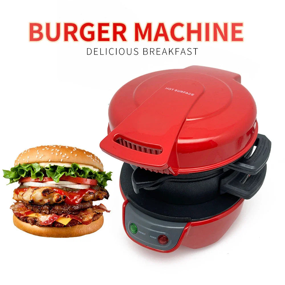 Versatile 3-in-1 breakfast maker with sandwich maker, waffle iron, and egg cooker functions