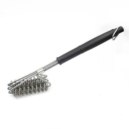 Premium stainless steel barbecue grill cleaning brush with durable wire bristles and ergonomic handle for easy grill maintenance