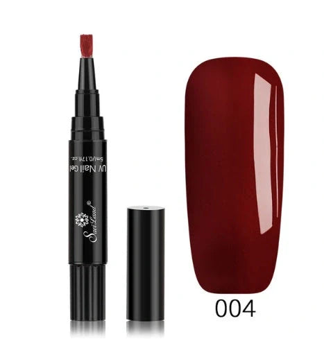 3-in-1 Gel Nail Varnish Pen with Glitter for easy one-step nail art