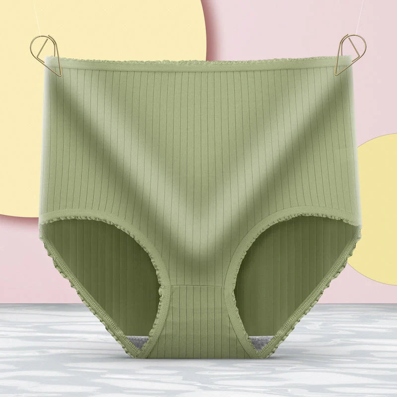 High waisted tummy control panties in milk silk for a smooth silhouette