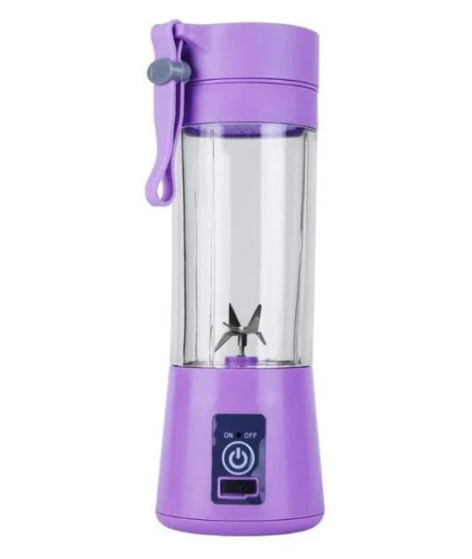 Portable USB-powered citrus juicer with stainless steel blades and durable plastic housing in various vibrant colours