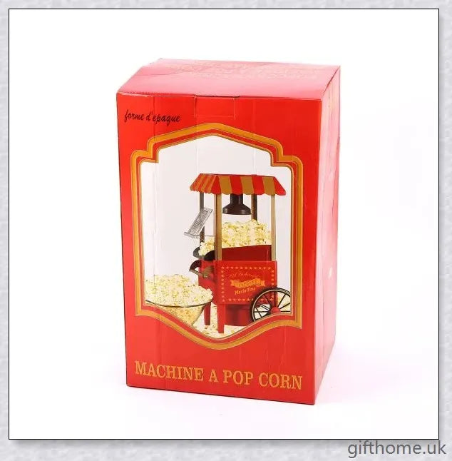 Retro-inspired Mini Popcorn Maker with Classic Car Design for Healthier, Oil-Free Snacking