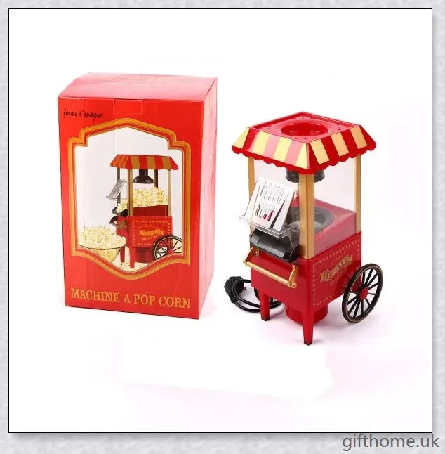 Retro-inspired Mini Popcorn Maker with Classic Car Design for Healthier, Oil-Free Snacking