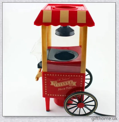 Retro-inspired Mini Popcorn Maker with Classic Car Design for Healthier, Oil-Free Snacking