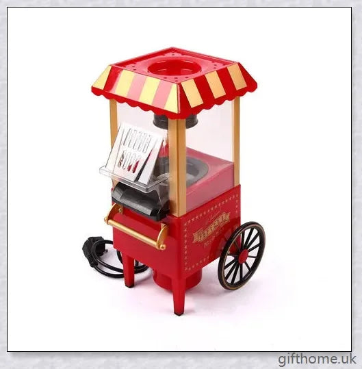 Retro-inspired Mini Popcorn Maker with Classic Car Design for Healthier, Oil-Free Snacking