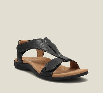 Women's platform wedge sandals with Velcro straps and thick soles in various colours