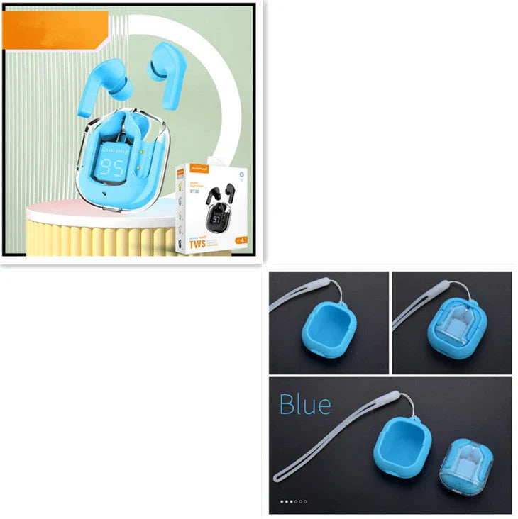 Premium true wireless Bluetooth 5.3 earbuds with digital display, noise reduction, and long battery life.