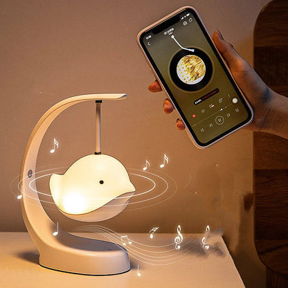 Soothing Bedside Lamp: Multi-Color Dimmable LED Bird Night Light with Stepless Dimming and USB Charging