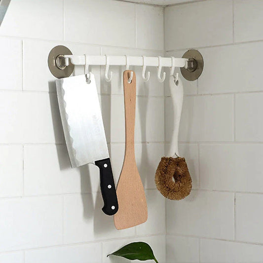 Premium adhesive wall hooks in various colours for organised storage in the kitchen, bathroom, and home