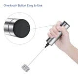 Electric Coffee Blender with Milk Frother in Silver