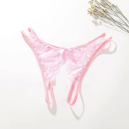 Elegant women's lace thong panties in various colours, offering comfort and style.