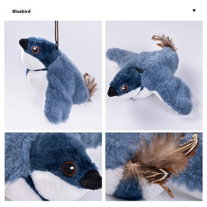 USB rechargeable interactive cat toy with realistic bird sounds for indoor cats