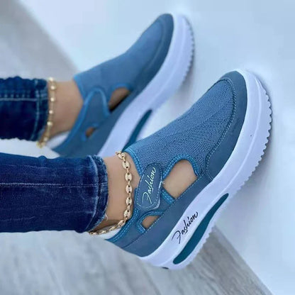 Comfortable women's mesh sneakers in various colors and sizes, featuring a breathable, flexible design for active lifestyles