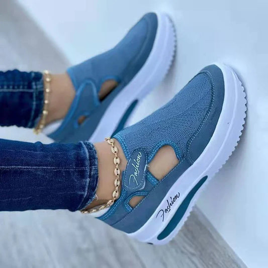 Comfortable women's mesh sneakers in various colors and sizes, featuring a breathable, flexible design for active lifestyles
