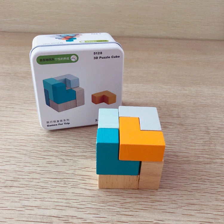 Wooden puzzle building blocks for children's cognitive development