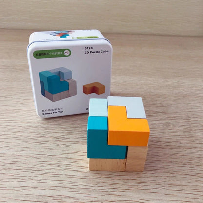 Wooden puzzle building blocks for children's cognitive development