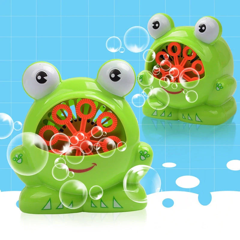 Creative Frog Automatic Bubble Machine Gun with lights and music, safe for children
