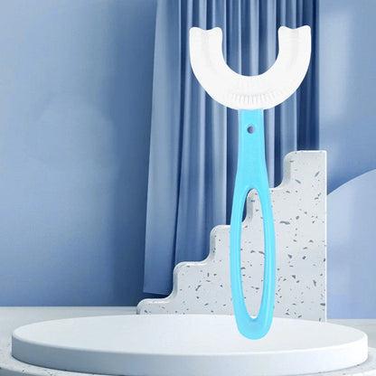 Soft, U-Shaped Children's Toothbrush in Various Vibrant Colors Made of Food-Grade Rubber