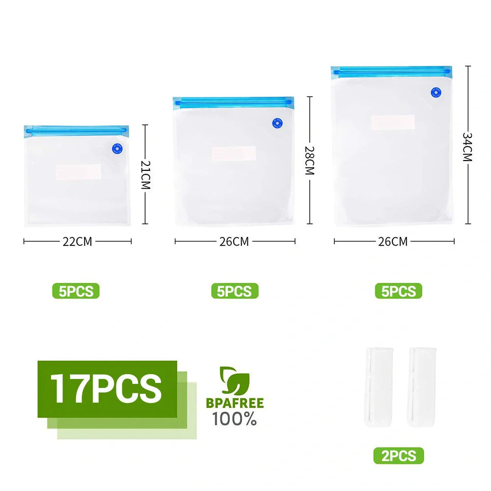 Premium vacuum seal bags for keeping food fresh and organised