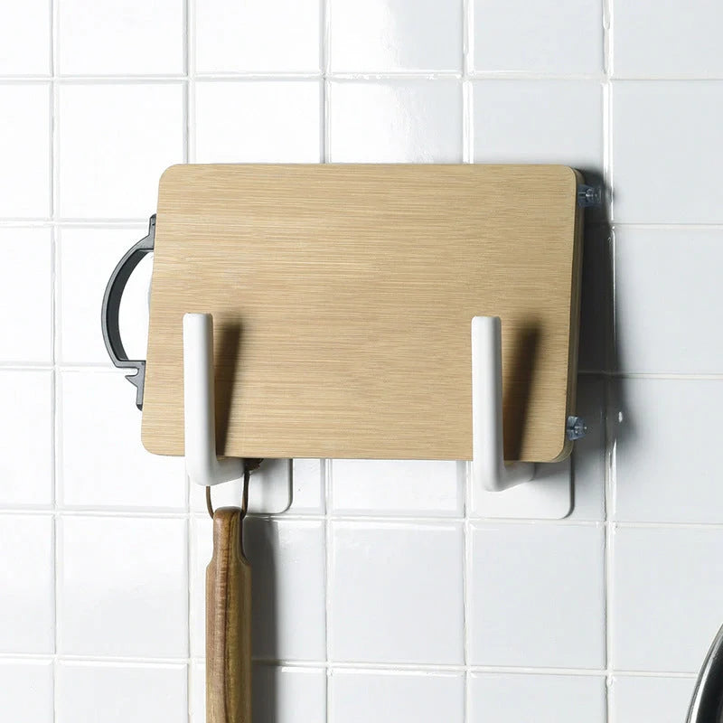 White nail-free ABS storage rack for wall organisation